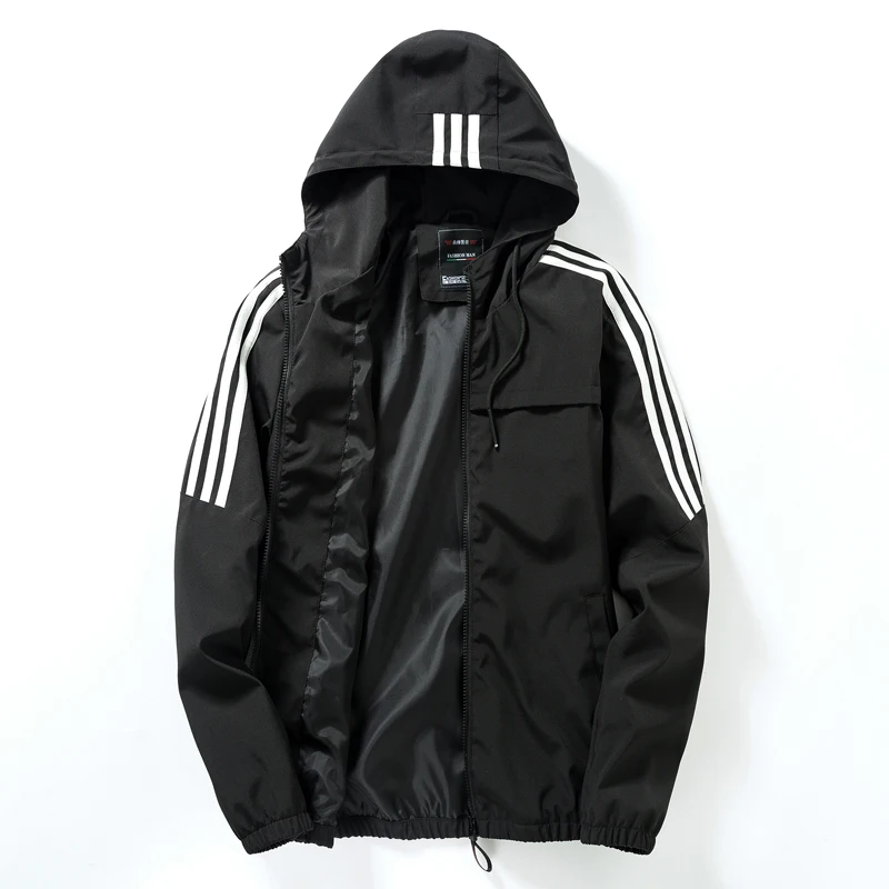 Мужская повседневная куртка бомбер в полоску трендовая толстовка Бейсбольный