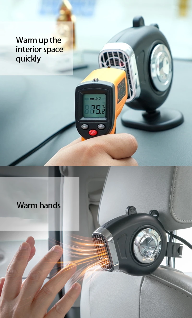 

Warm Cold Dual Use Car Heater Fan 12V 150W Car Low Noise Defog Windscreen Fan Heater Demister Auto Product Car Accessories