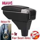 Подлокотник для Seat ibiza 6j Ibiza 6L, центральный контейнер для хранения, товары с USB светодиодный подсветкой