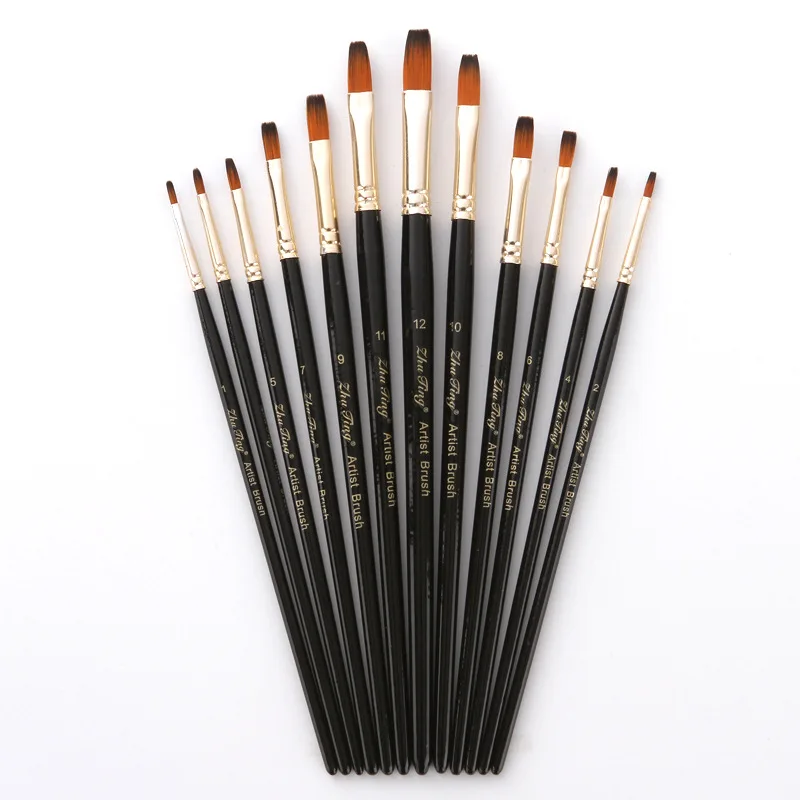 

Набор кистей для рисования акрилом, 12 шт.