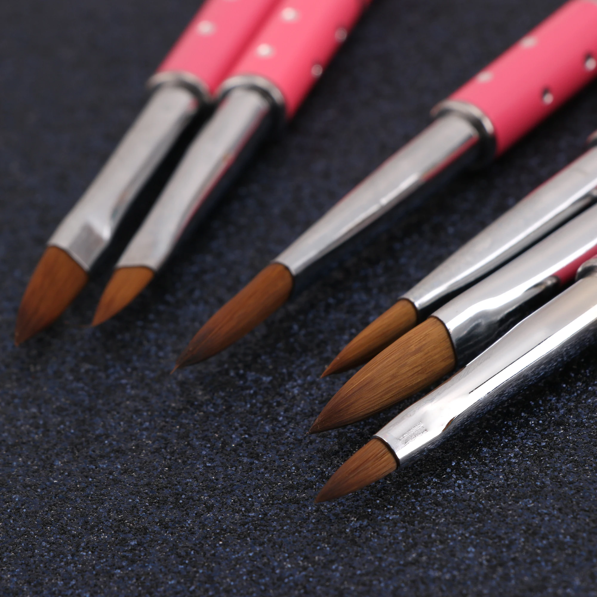 

1pc Nail Art Brush Pens Nail Brushes With Diamond Kolinsky Uv Gel Polish Painting Drawing Brushes Nail Manicure Tools 2# 8# 10#