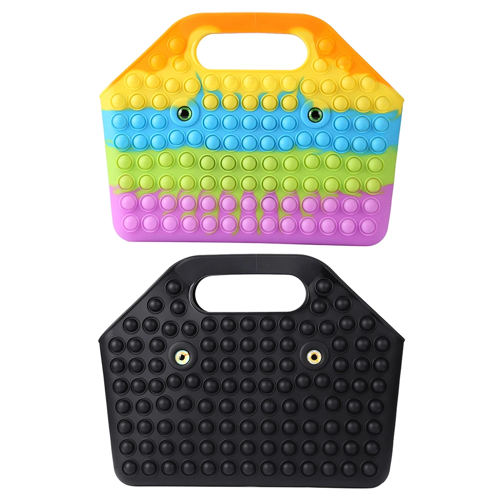 

Chain Shoulder Bag Silicone Push Bubble Sensory Toy Autism Special Stress Reliever for Adults Children Girls
