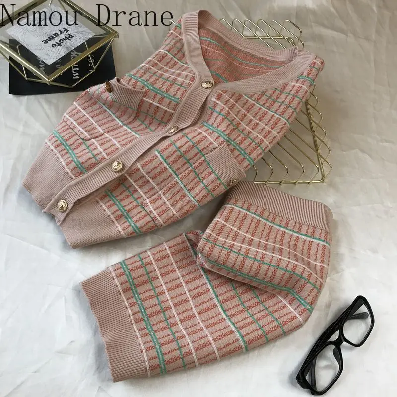 

Cardigan + Skirt 2-piece Set 2020 Autumn / Winter Knitted Suit Women's Autumn Slim Fit Gentle Matching Sets for Women