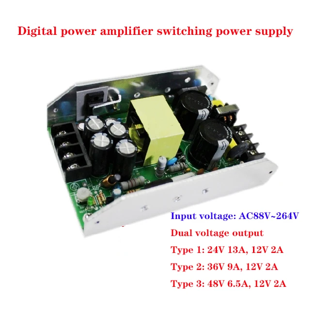 Amplificador de Potência Digital Saída Dupla Alta Fidelidade 36v 9a – 12v 2a 350w