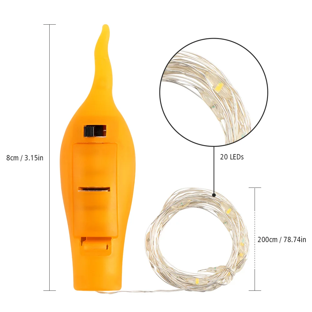 2/6/10 шт. в упаковке 2 м бутылки вина светильники пробка Серебряный проводный