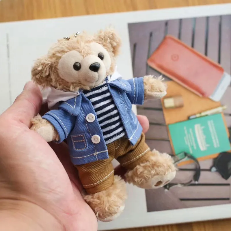 Duffy медведь друг и шеллимей желатони кошка Стелла Лу с пальто ткань костюм плюшевая игрушка брелок кольцо 8 см