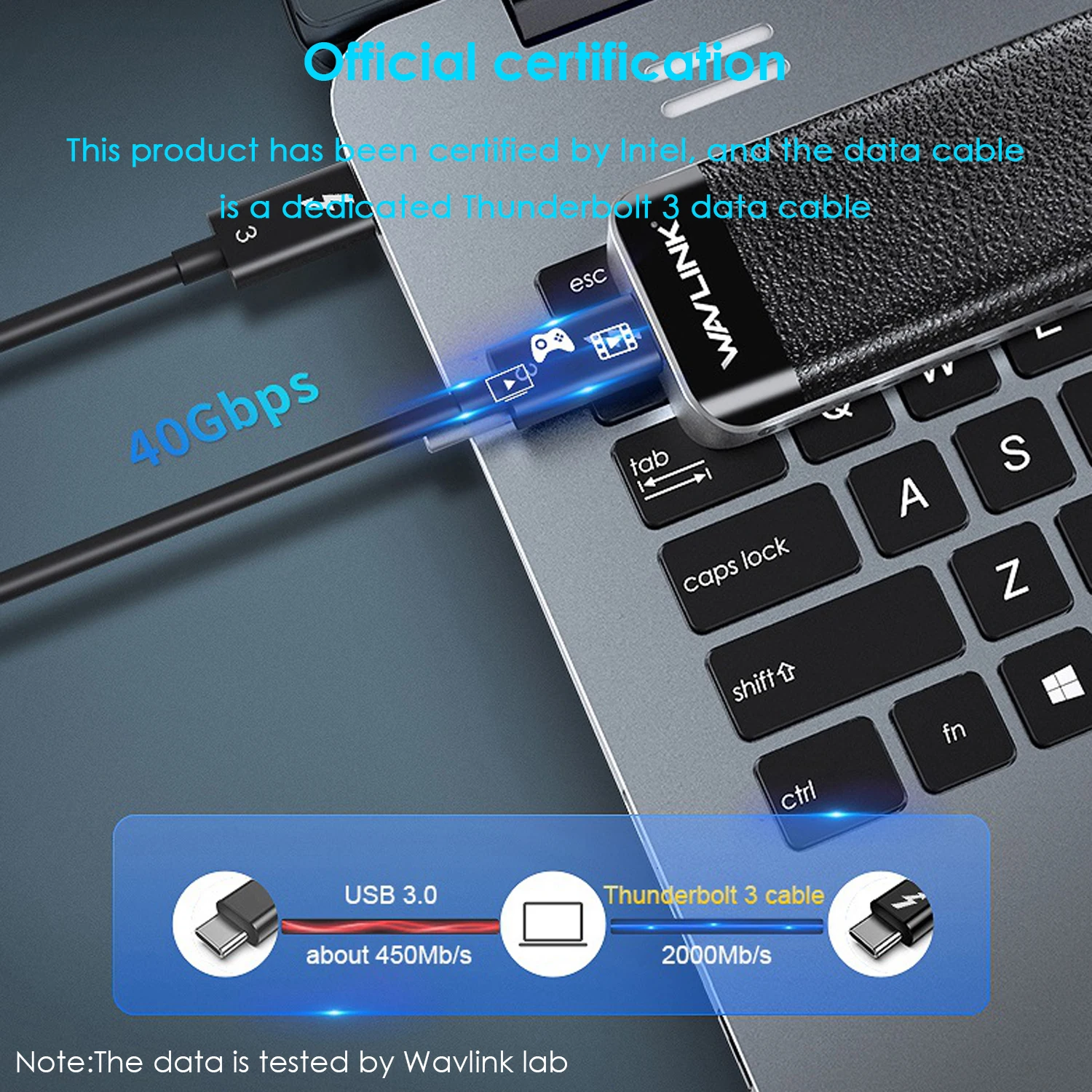 Wavlink USB C NVME SSD чехол Type M.2 корпус Thunderbolt 3 Чехол M Key NVMe разъем отличное рассеивание