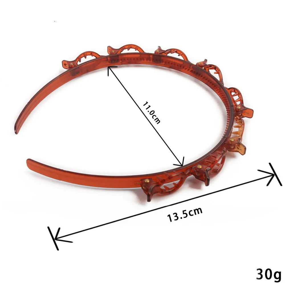 

Double Layer Bands Clip Hairbands Fashion Plastic Braided Headband Punk New Knitting Womens Headwear Hair Accessories