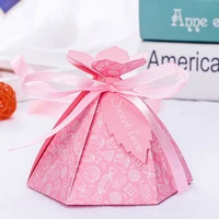 50pcs candy box with ribbon chocolate gift boxes souvenirs for guests wedding favors and gifts birthday baby shower favors boxes