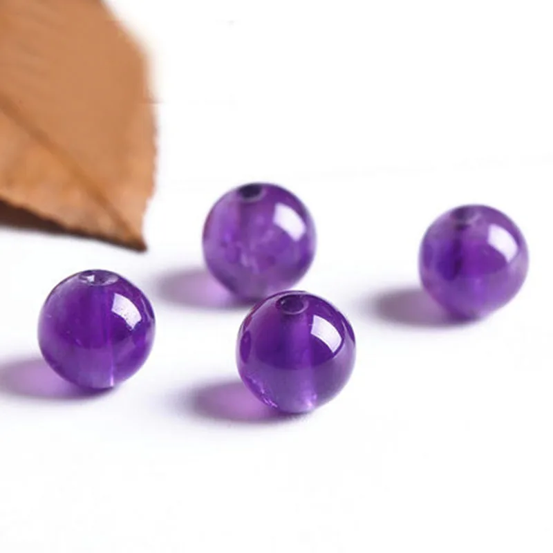 

4A натуральные бусины из темно-фиолетового аметиста, хрустальные бусины для самостоятельного изготовления ювелирных изделий