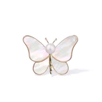 butterfly natural pearl vintage brooches for women acetate sheet palace ornaments sweater suit dress jacket accessories hot pins