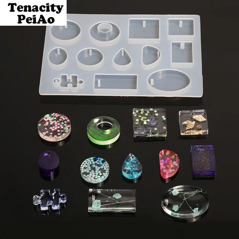 12 видов конструкций силиконовые формы для литья под давлением ди смолы ювелирные