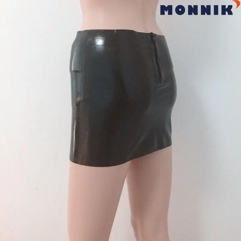 Латексные мини-юбки MONNIK женские резиновые платья одежда для ночного клуба Gummi 0 4