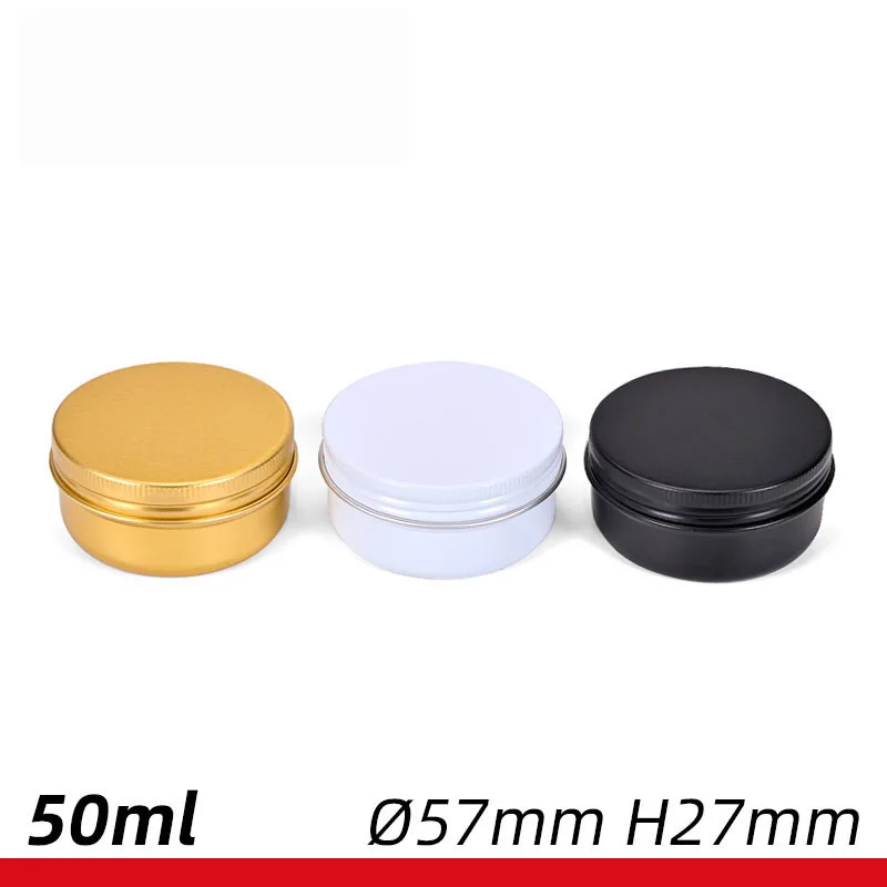 30 шт. 50 мл алюминиевая банка цветная маленькая коробка воск для волос свеча мыло