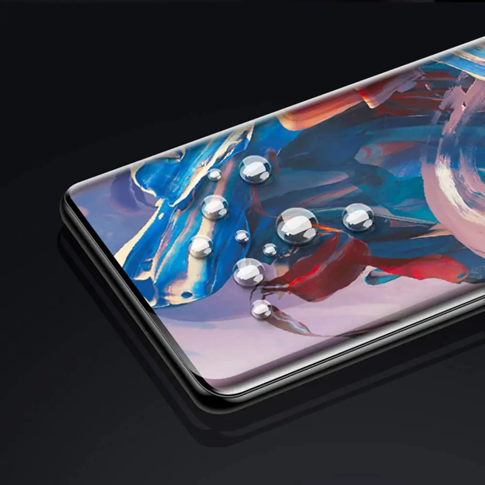 Фото 99D нано-жидкое УФ-стекло для OnePlus 7 7T 8 Pro закаленное стекло Защита экрана 7Pro полное 99D нано-жидкое УФ-стекло для OnePlus 7 7T 8 Pro закаленное стекло Защита экрана 7Pro полное