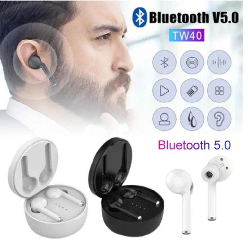Honesum Tw40 Bluetooth5.0 спортивные беговые наушники беспроводные Bluetooth бизнес HD звонки 3D