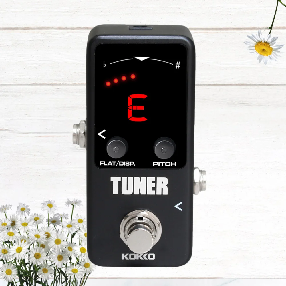 

MINI Chromatic Dual Mode Guitar Tuner Pedal with LED Display True Bypass Guitar Effects Pedal for Instrument Accessories (