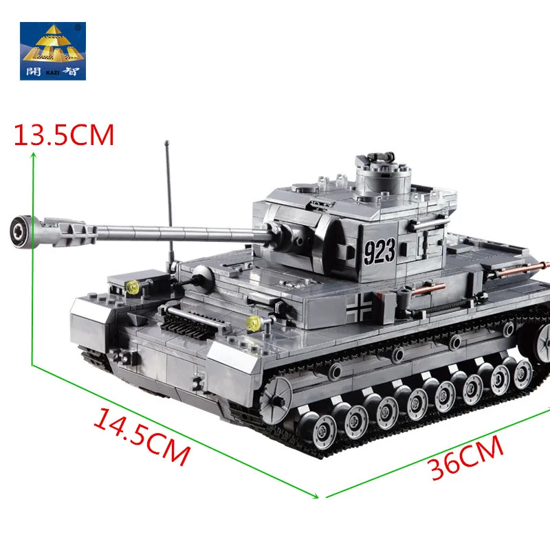 KAZI большой Танк Panzer IV 1193 шт. строительные блоки военный конструктор набор