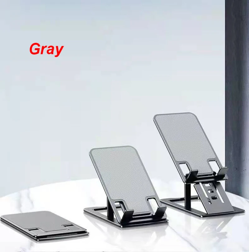 

Universal Mobile Phone Stand Folding Desktop Tablet Aluminum Alloy Stand Lift 6-speed Adjustment Slim Creative Storage