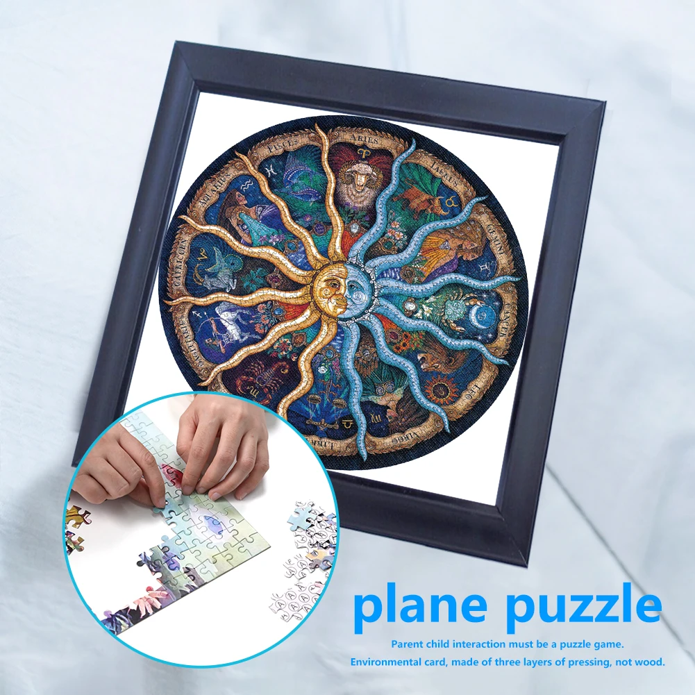 

1000pcs DIY Twelve Constellations Picture Puzzles Educational Learning Jigsaw Assembling Game Relief Toys for Children Adult