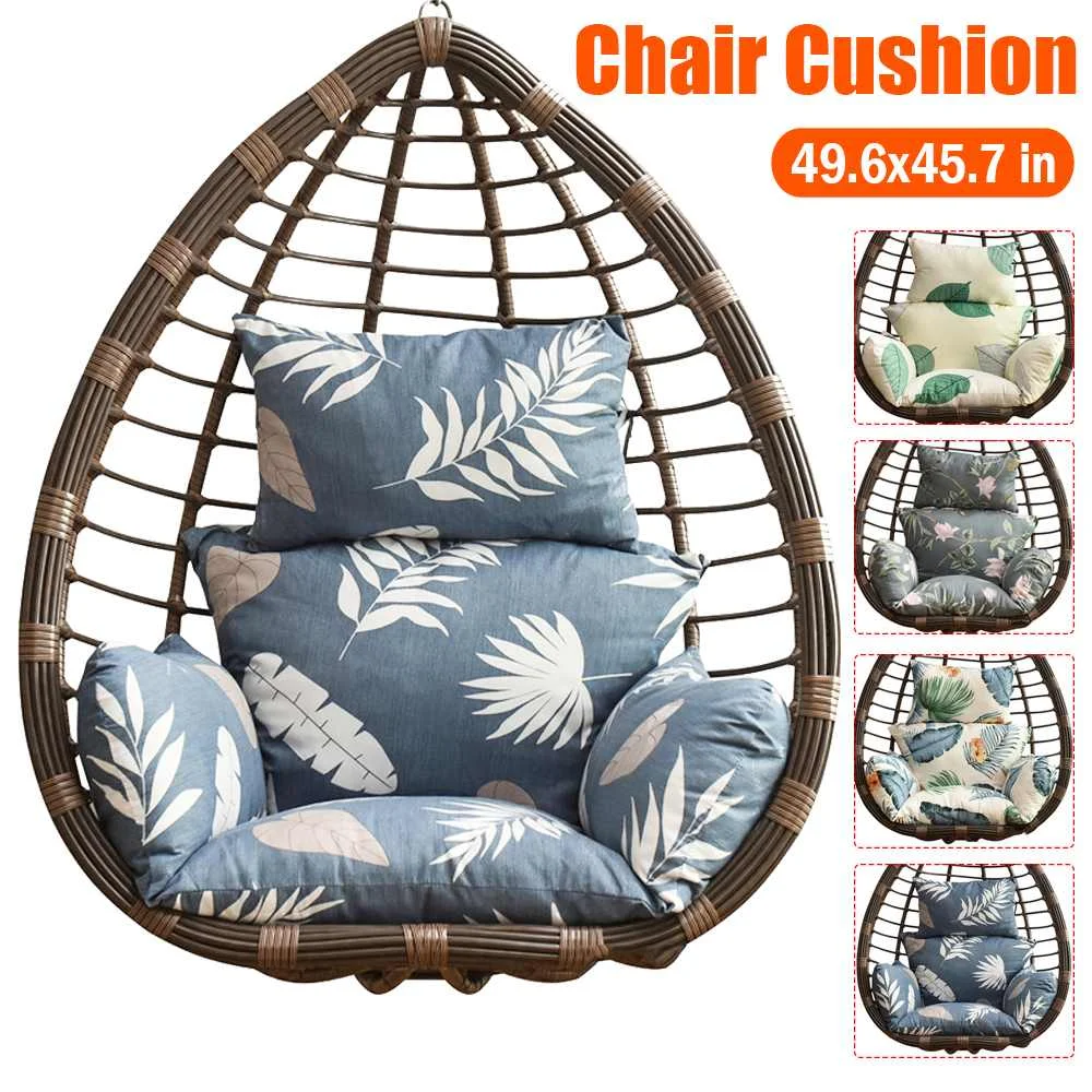 

Swing Hanging Egg Rattan Chair Outdoor Garden Patio Hammock Stand Porch Cushions Hanging Chair Waist No Swing Chair