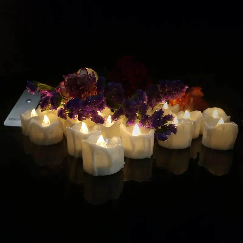 Электронные свечи с дистанционным управлением беспламенный светодиодный Электрический мерцающий чайный светильник свечи с дистанционным управлением Рождественское украшение