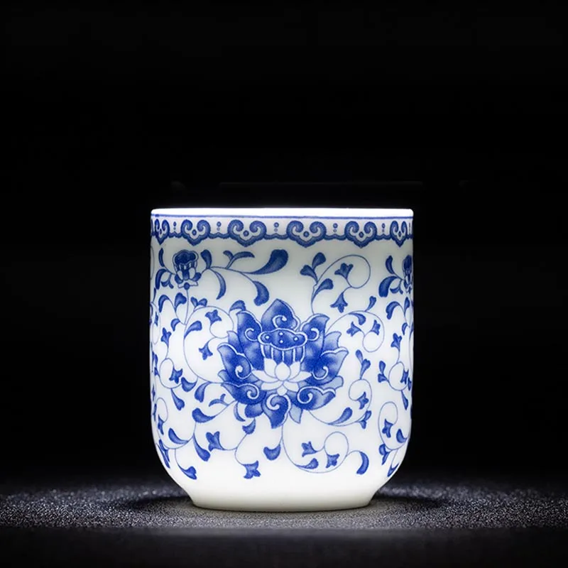 180 мл Цзиндэчжэнь сине-белая фарфоровая чайная чашка кунг-фу керамические чайные