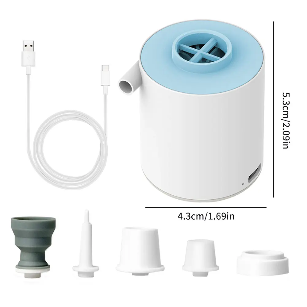 

Portable Pump 3-in-1 Portable Mini Electric Inflator USB Charging Outdoor Air Pump Air Mattress Boat Vacuum Pump Camping Latern