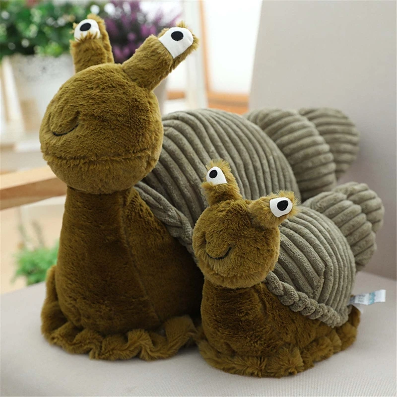 

28/40cm Cute Snail Plush Doll Stuffed Animal Soft Cuddly Toy Sleeping Pillow