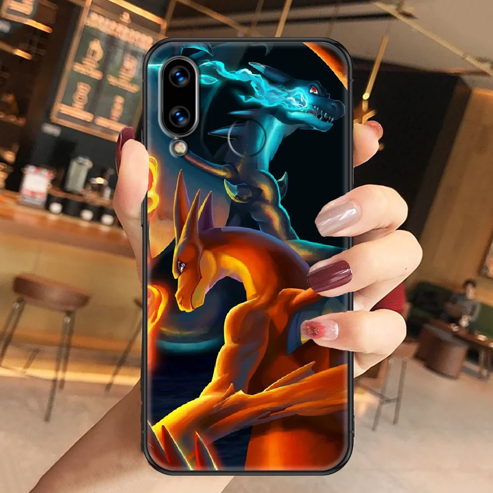 

Pocket Monsters Charizard cute Poke cute mon Phone case For Huawei Honor 6 7 8 9 10 10i 20 A C X Lite Pro Play black art back