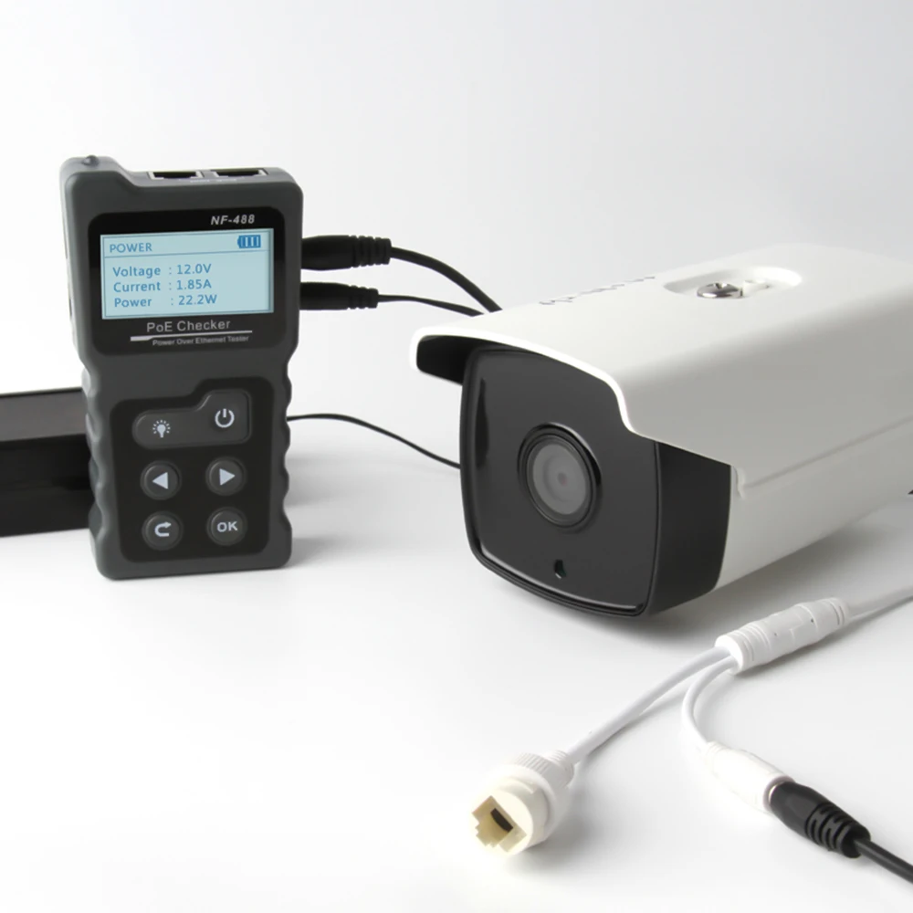 Тестер сетевого кабеля с ЖК дисплеем тестер локальной сети портом PoE встроенного