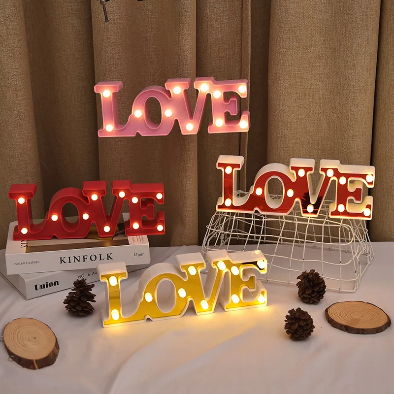 

Wedding Party Love LED Night Light Wall Decor for Room Home Bar Valentine's Day Birthday Party Wedding Decoration Mariage Light