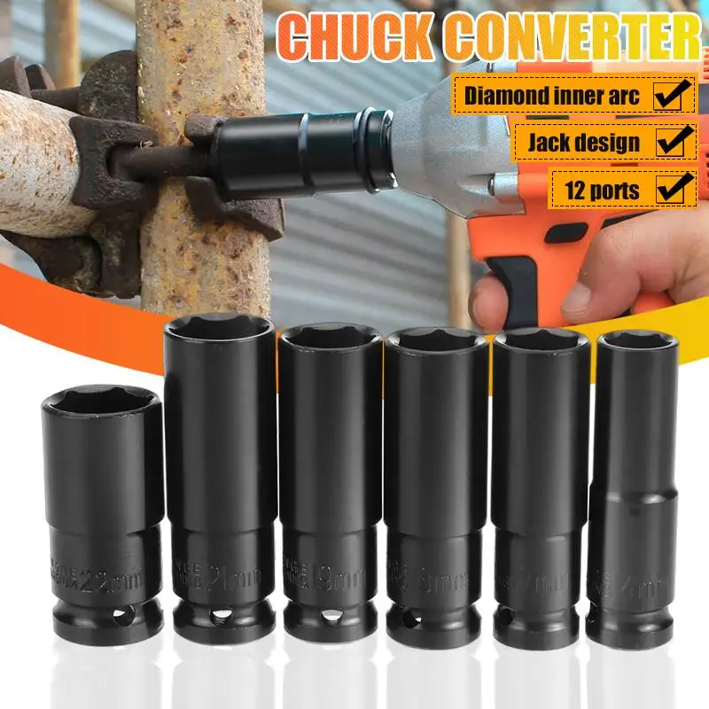 

12 in 1 Impact Wrench Screwdriver hex socket head Kits Drill Chuck Drive Adapter Set for Electric Wrench Drill Screwdrivers