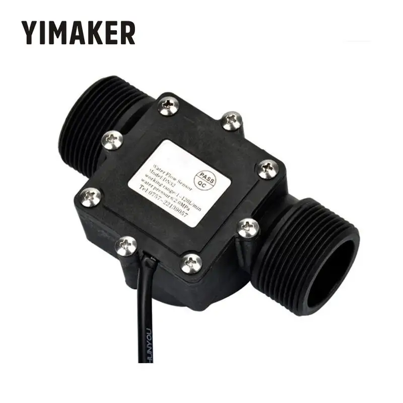 YIMAKER датчик расхода воды DN32 DC3 24V 1 25 дюйма 75 МПа 2 120л/мин расходомер для бассейна