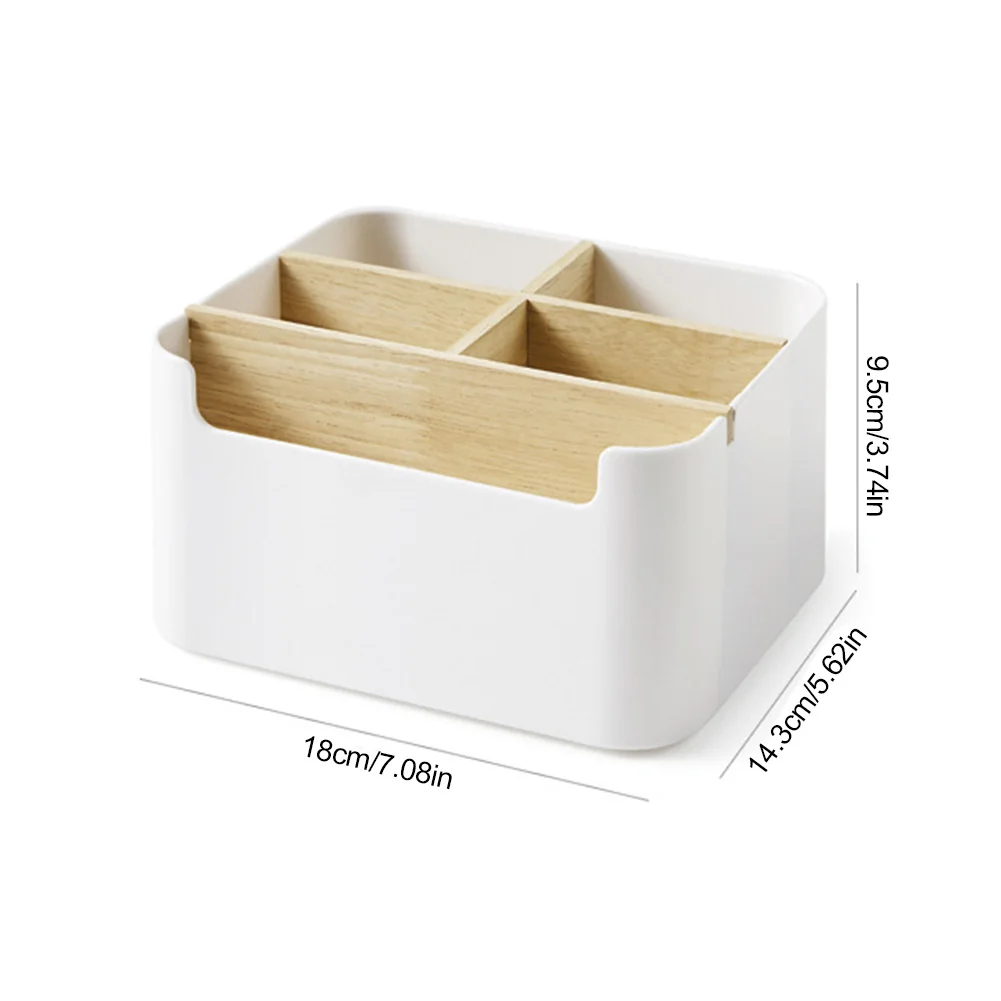 

Multi-functional Wooden Storage Box Cosmetics Container Desktop Pen Pencil Organizer For Home Office