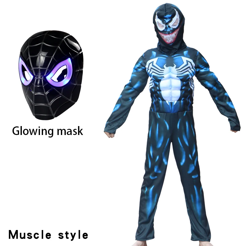 Костюм Веном на Хэллоуин для взрослых мальчиков и девочек мускулы косплея