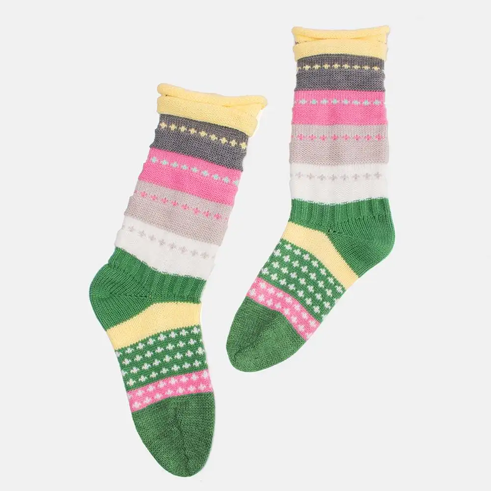 

1 Pair Casual Thick Socks Women Lady Soft Cotton Sports Casual Long Sock Winter Warm Spring Outdoor Cold Resistance 2 Colors