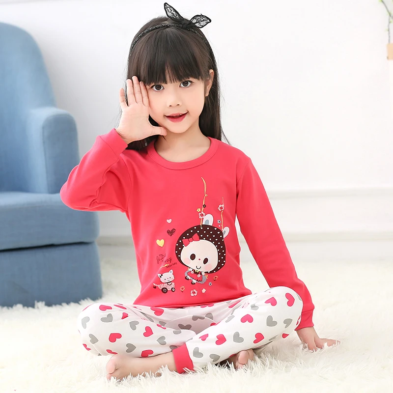 

Kids Pajamas Little Teen Girls Boys Sleepwear Nightwear Baby Infant Clothes Animal Cartoon Pajama Sets Cotton Children's Pyjamas