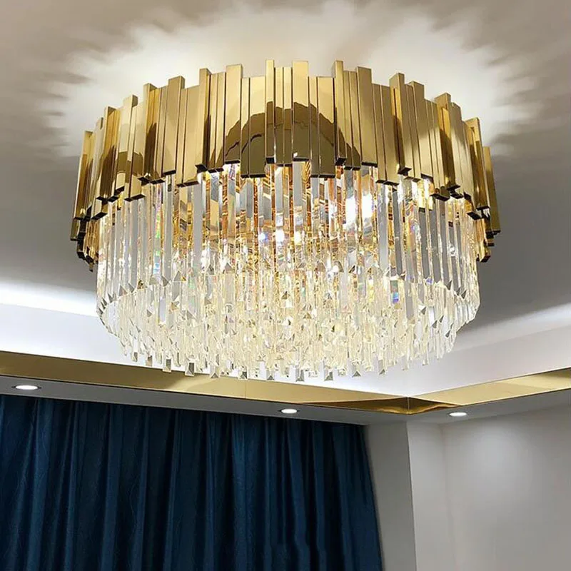 

Home Luxury Chandelier Modern High quality gold stainless steel Chandeliers Lighting for Living Room Luxury Home Decoration Lamp