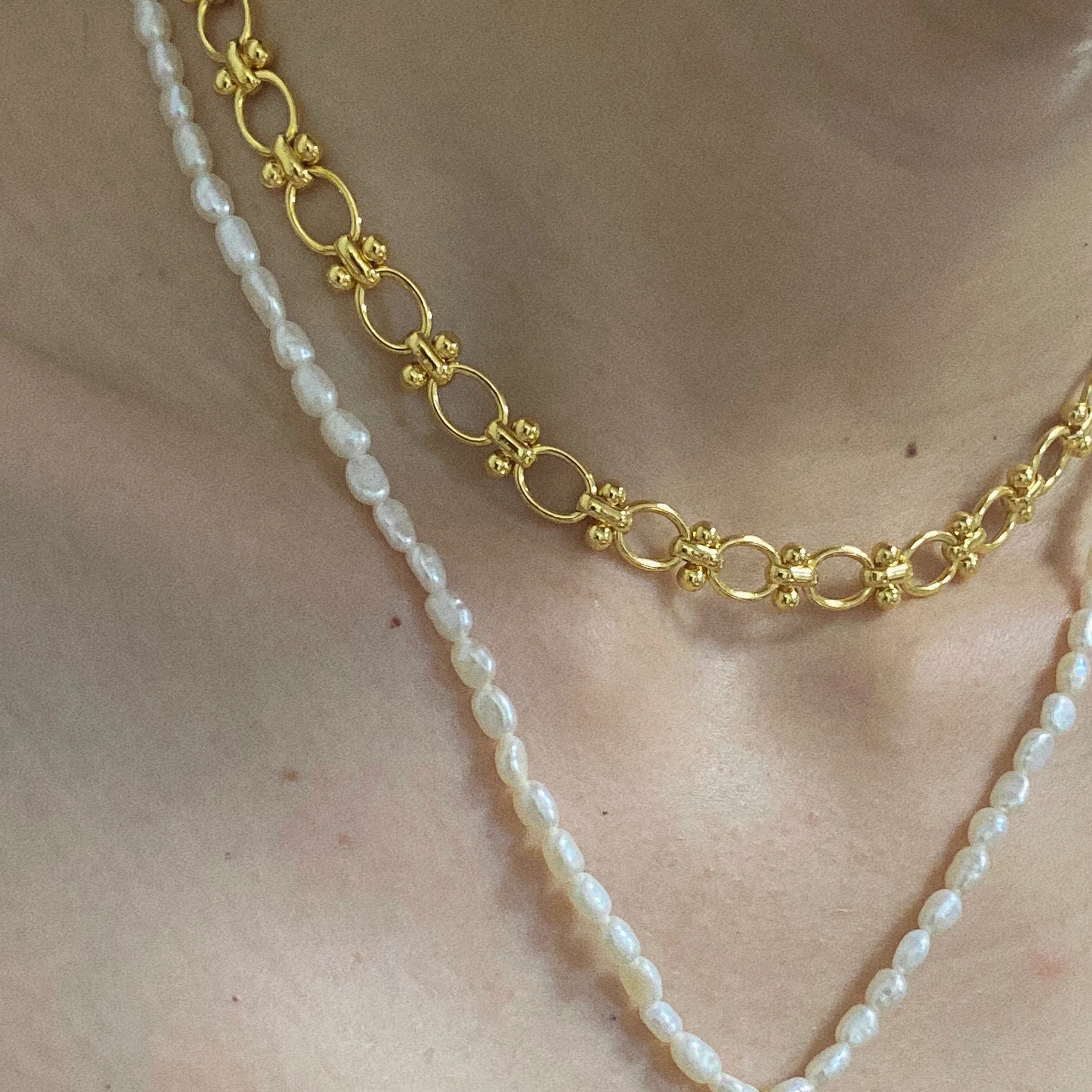 

Медное 18K Золотое Ретро-ожерелье в гонконгском уличном стиле