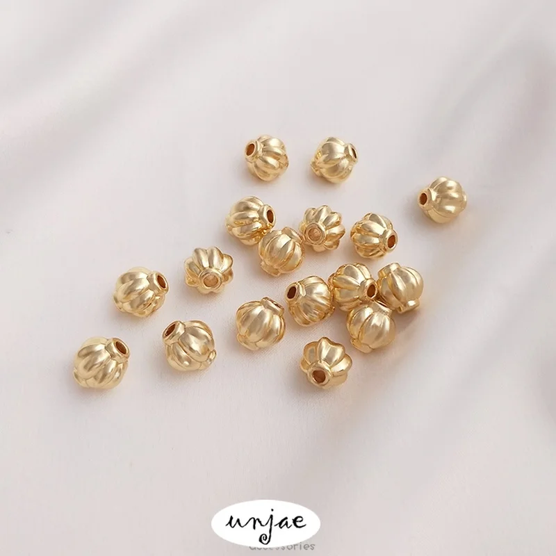 

Браслеты из бусин-фонариков, незакрепленные бусины, незакрепленные бусины ручной работы, аксессуары из бисера, цвет золото 14 к