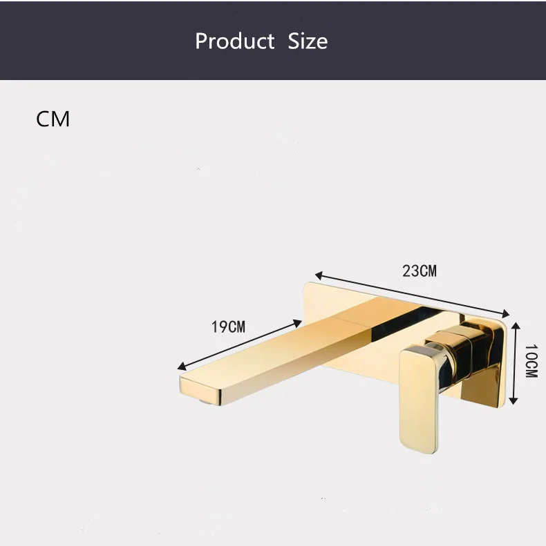 

Tuqiu Basin Faucet Concealed Bathroom Sink Faucet Gold In-Wall Basin Spout Mixer Tap Set Combination Blanoir Solid Brass tap