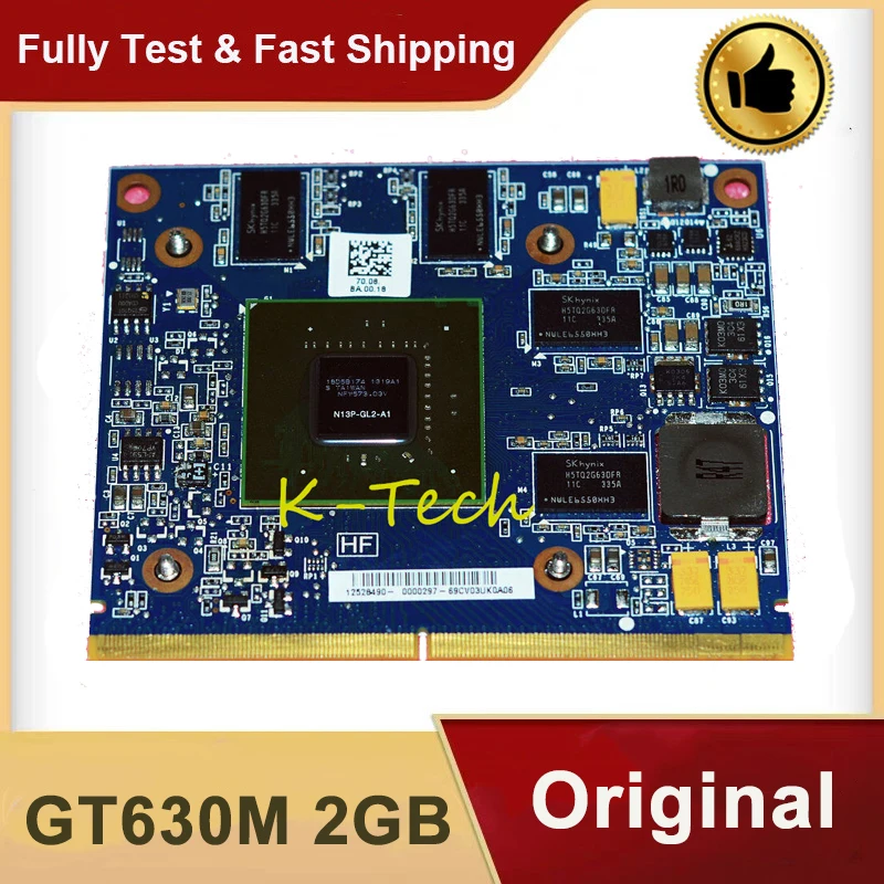 Оригинальная графическая видеокарта GT 630M GT630M 2 ГБ DDR3 для ноутбука HP EliteBook 8540 Вт 8560 |