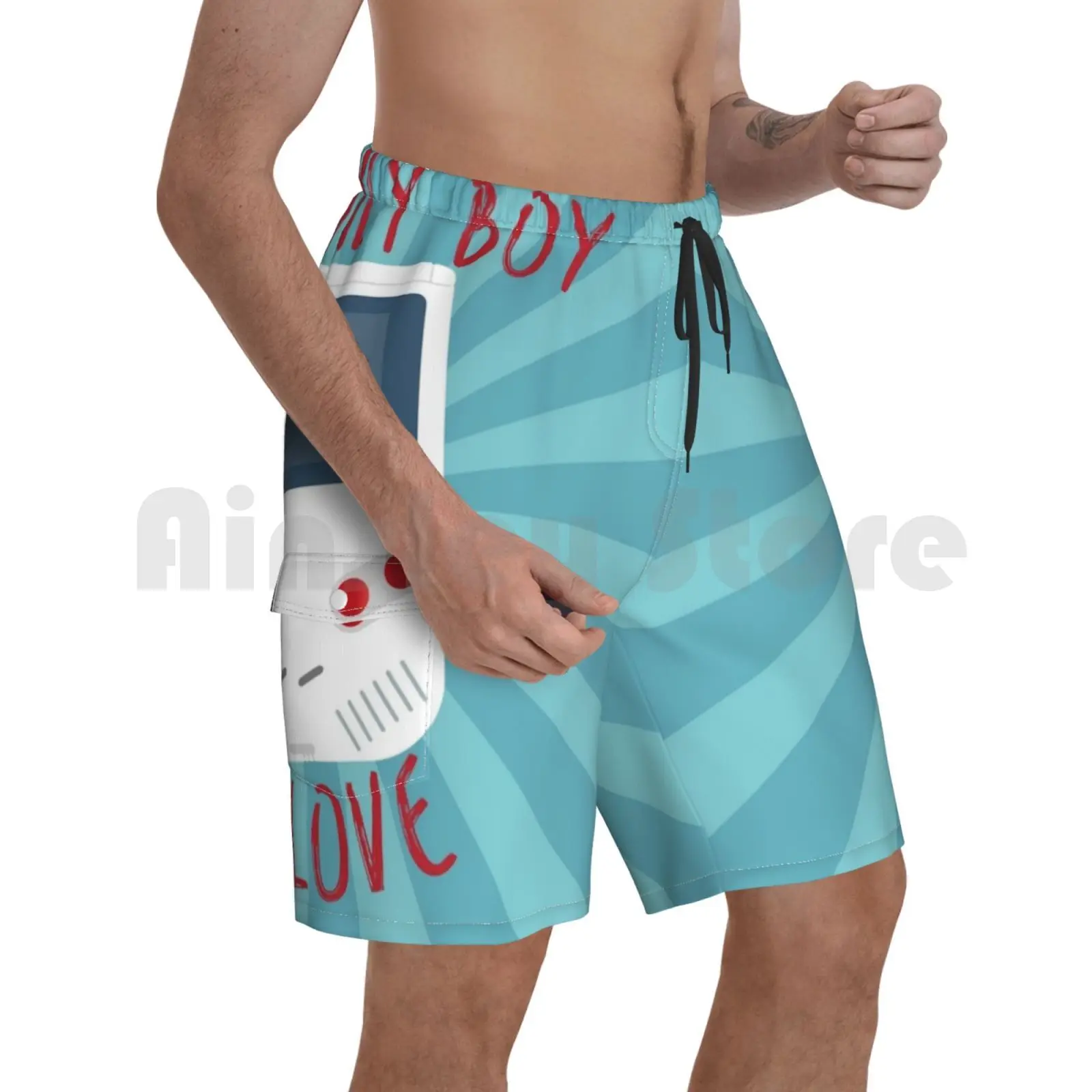 

The Only Boy I Love! Beach Shorts Men Beach Pants Swim Trunks Shopping Creative Graphic Cute Kids Love Graphicdesign
