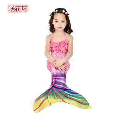Детский Костюм Русалки рыбий хвост милый костюм принцессы для косплея летний