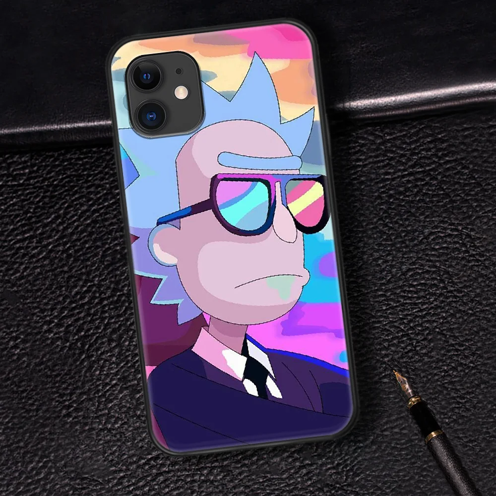 

Rick Or Morty ANIME Phone Case For Iphone 5 5S SE 2020 6 6S 7 8 Plus 11 12 Mini X XS XR Pro Max black Coque Tpu Waterproof