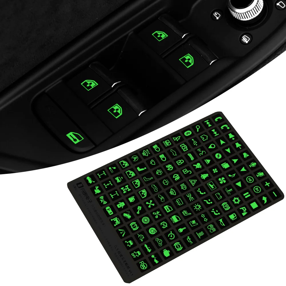 LEEPEE Автомобильная светящаяся наклейка многофункциональная на кнопку наклейки