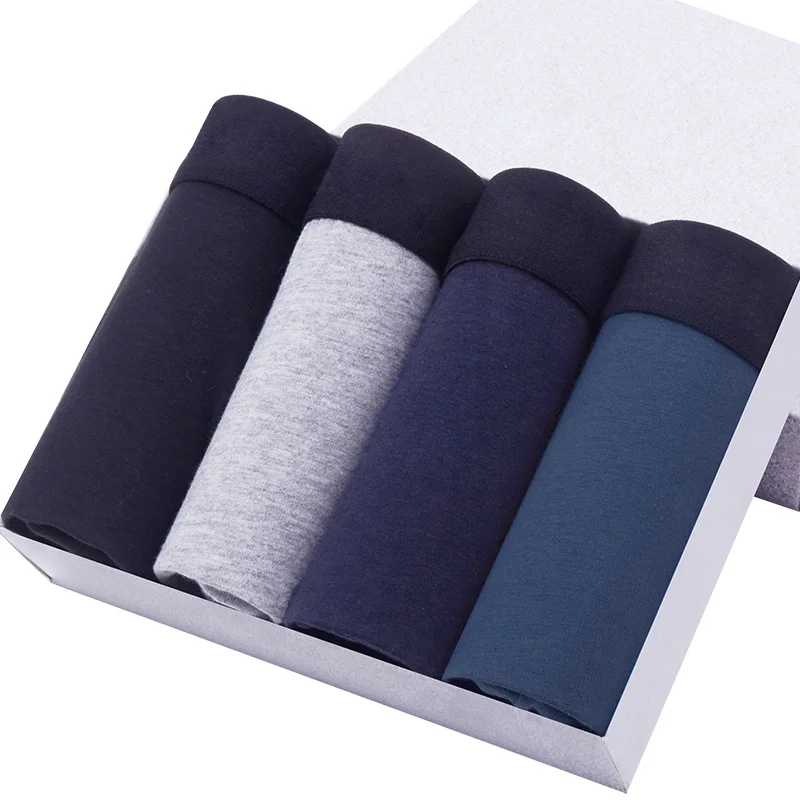 

Мужское нижнее белье, хлопковые однотонные боксеры для мужчин, сексуальное женское нижнее белье, 4 шт., шорты, боксеры, трусы