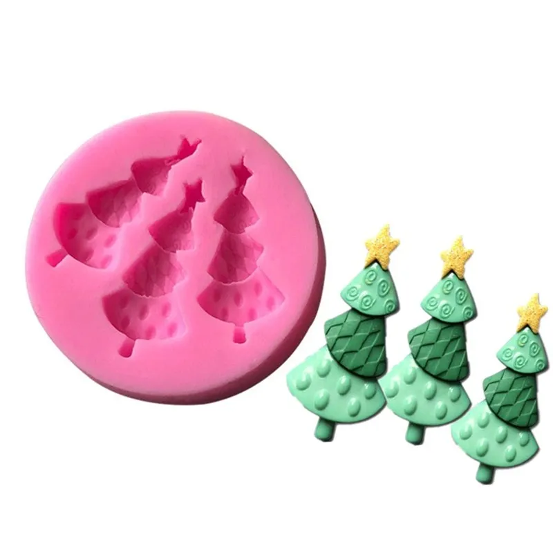 Маленькие силиконовые формы в форме рождественской елки форма для мыла ручной