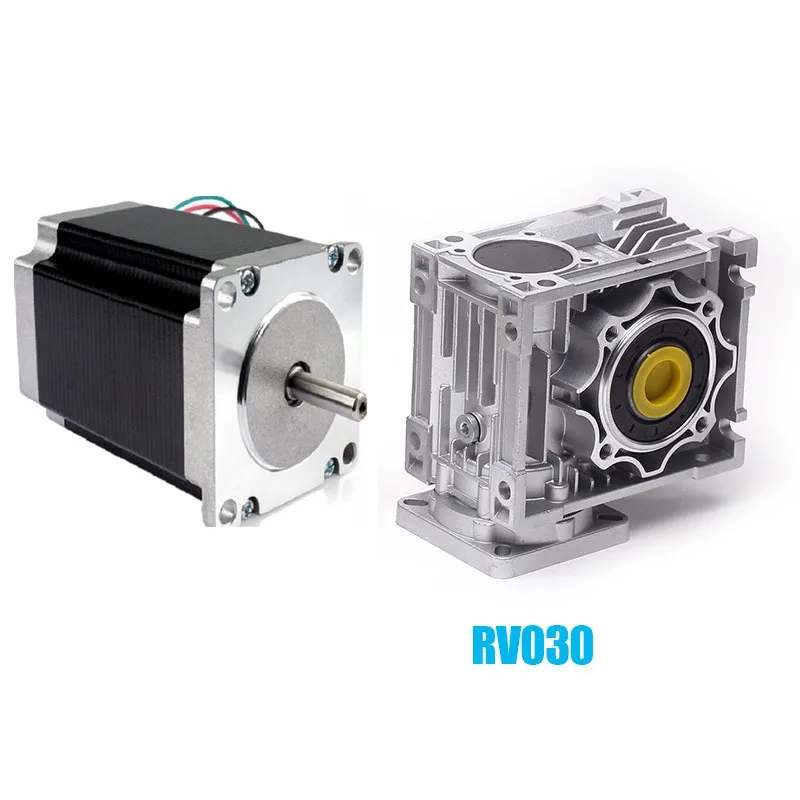 Червячный редуктор RV030 редуктор скорости 14 мм выход Nema23 шаговый двигатель 3A 112 мм 3NM 428Oz-in комплект преобразования 90 градусов для фрезерного станка с ЧПУ